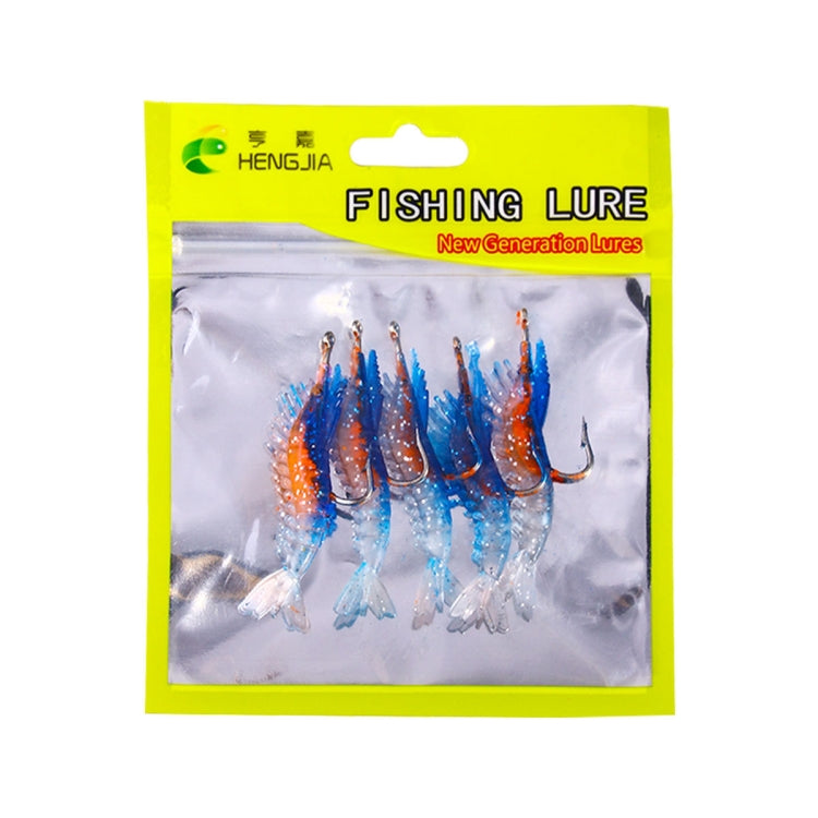 เหยื่อปลอมกุ้งนุ่มหุ้มตะกั่ว HENGJIA SO077 ขนาด 6 ซม. น้ำหนัก 3 กรัม สำหรับปลากะพง, SO077 1, SO077 2, SO077 3, SO077 4