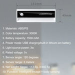 ไฟทางเดินแม่เหล็ก USB TG-L56 ตรวจจับร่างกายมนุษย์, 1 ชิ้น, 3 ชิ้น