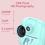A18 HD Printable Cartoon Kids Digital Camera with Rotating Lens, Spec:, Pink, Pink+16G, Pink+32G, Blue, Blue+16G, Blue+32G