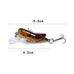 เหยื่อปลอมแมลงตั๊กแตน LB119 แบบบิโอนิก ทำจากพลาสติกแข็งทาสี, LB119 1, LB119 2, LB119 3, LB119 4