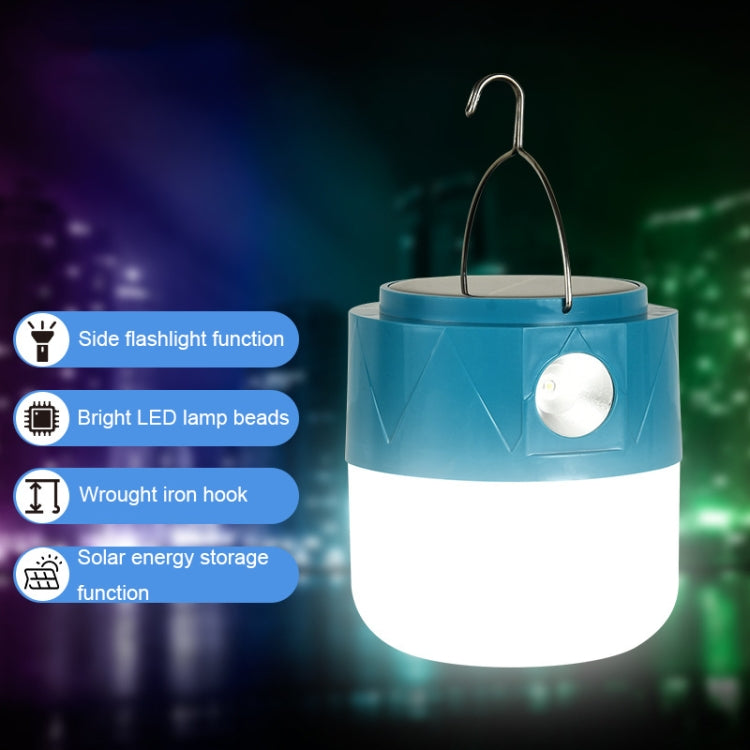 ไฟหลอด LED ชาร์จไฟด้วยพลังงานแสงอาทิตย์ 105 สำหรับตั้งแคมป์ ไฟฉุกเฉิน พร้อมฟังก์ชันไฟฉาย สีขาว น้ำเงิน ส้ม
