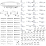 Model Steel Rail Bending Curtain Rail Flexible Guide Set, Size:, 5m White