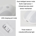 ไฟ LED เซนเซอร์ร่างกายอัจฉริยะชาร์จ USB แมลงหิ่งห้อย, แสงขาว