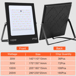 ไฟสปอร์ตไลท์ LED เปลี่ยนสี RGB พร้อมรีโมทคอนโทรล, 30W, 100W