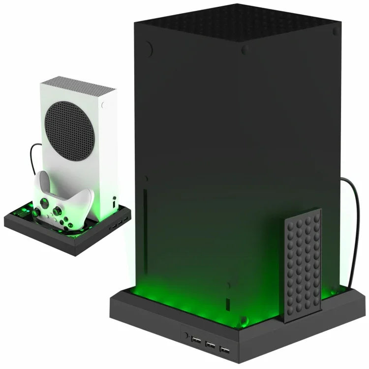 ฐานพัดลมระบายความร้อนพร้อมไฟ RGB สำหรับชาร์จ Xbox Series X S, ไฟ RGB สีสันสดใส