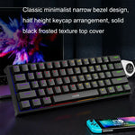 LEAVEN K620 61 Keys Hot Plug-in Glowing Game Wired Mechanical Keyboard, Cable Length: 1.8m, Black Green Shaft, White Green Shaft, Blue Green Shaft, Pink Green Shaft, White Black Red Shaft, Black White Green Shaft, White Black Green Shaft               ...