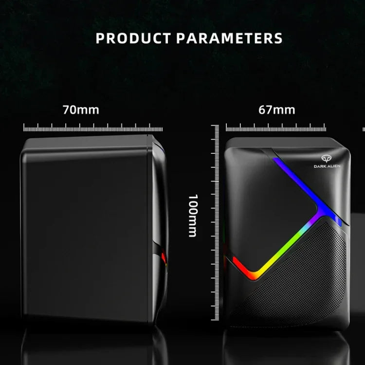 ลำโพงสเตอริโอคอมพิวเตอร์มีสาย USB ใช้งานหลากหลายที่บ้าน, ความยาวสาย: 1.2 เมตร, Dark Alien S-510, Dark Alien S-511