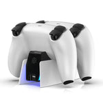 HONCAM ที่ชาร์จจอยเกม PS5 แบบแท่นชาร์จคู่ สีขาว ดำ ชมพูแดง น้ำเงิน