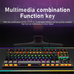 ZIYOULANG K2 87 Keys Office Laptop Punk Glowing Mechanical Wired Keyboard, Cable Length: 1.5m, K2 Black, K2 White, K2 Pink, K2 Blue