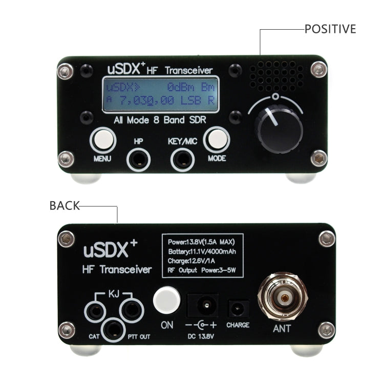 เครื่องรับส่งวิทยุความถี่สูง Usdr Usdx + V2 Plus 8 แบนด์ SDR โหมดเต็ม HF SSB QRP สเปค: ปลั๊ก EU, ปลั๊ก EU, ปลั๊ก US