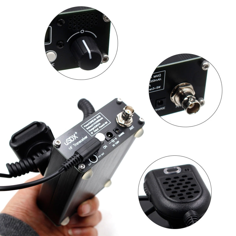 เครื่องรับส่งวิทยุความถี่สูง Usdr Usdx + V2 Plus 8 แบนด์ SDR โหมดเต็ม HF SSB QRP สเปค: ปลั๊ก EU, ปลั๊ก EU, ปลั๊ก US