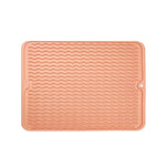 แผ่นรองกันลื่นลายคลื่น TPR หนา สีชมพูคาคี สีเทาคาคี สีฟ้าคาคี