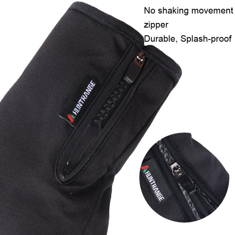 ถุงมือขี่จักรยานกันน้ำกลางแจ้ง HUNTRANGE A023 สัมผัสหน้าจอ กำมะหยี่ ขนาด M L XL