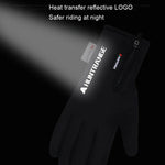 ถุงมือขี่จักรยานกันน้ำกลางแจ้ง HUNTRANGE A023 สัมผัสหน้าจอ กำมะหยี่ ขนาด M L XL