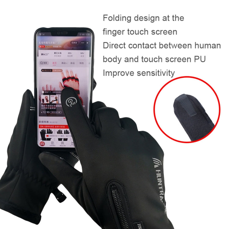 ถุงมือขี่จักรยานกันน้ำกลางแจ้ง HUNTRANGE A022 สัมผัสหน้าจอ กันหนาว ขนาด S M L XL XXL
