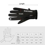 ถุงมือขี่จักรยานกันน้ำกลางแจ้ง HUNTRANGE A022 สัมผัสหน้าจอ กันหนาว ขนาด S M L XL XXL