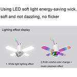 LY-002 ไฟเอฟเฟกต์ RGB บลูทูธขนาดเล็ก 24W ไฟดนตรีพับได้, ไฟมหัศจรรย์, ไฟดาว