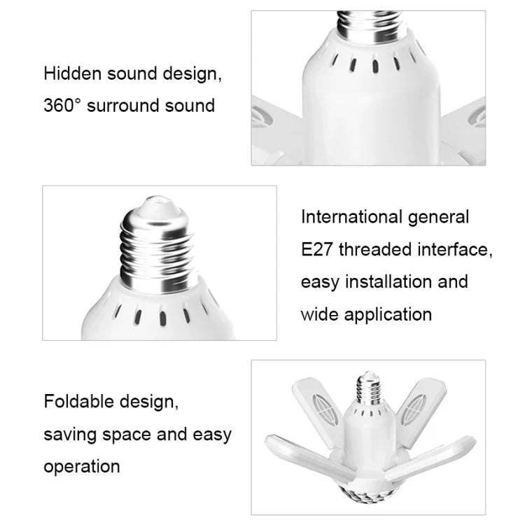 LY-002 ไฟเอฟเฟกต์ RGB บลูทูธขนาดเล็ก 24W ไฟดนตรีพับได้, ไฟมหัศจรรย์, ไฟดาว