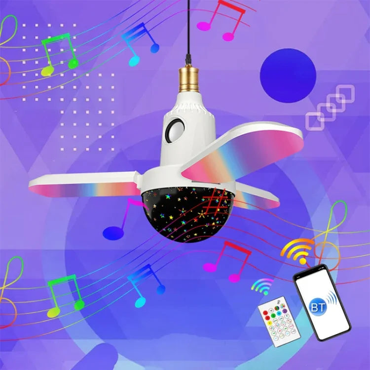ZSCPH-001 ไฟบรรยากาศดนตรีสามใบสีสันสดใส RGB บลูทูธมัลติฟังก์ชัน 40W, ขนาด:, L (ดาว), S (ดาว), L (ลูกบอลมหัศจรรย์), S (ลูกบอลมหัศจรรย์)