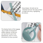 5 PCS Soft-Surface Leather Stitched Round Boarding Pass Luggage Tag