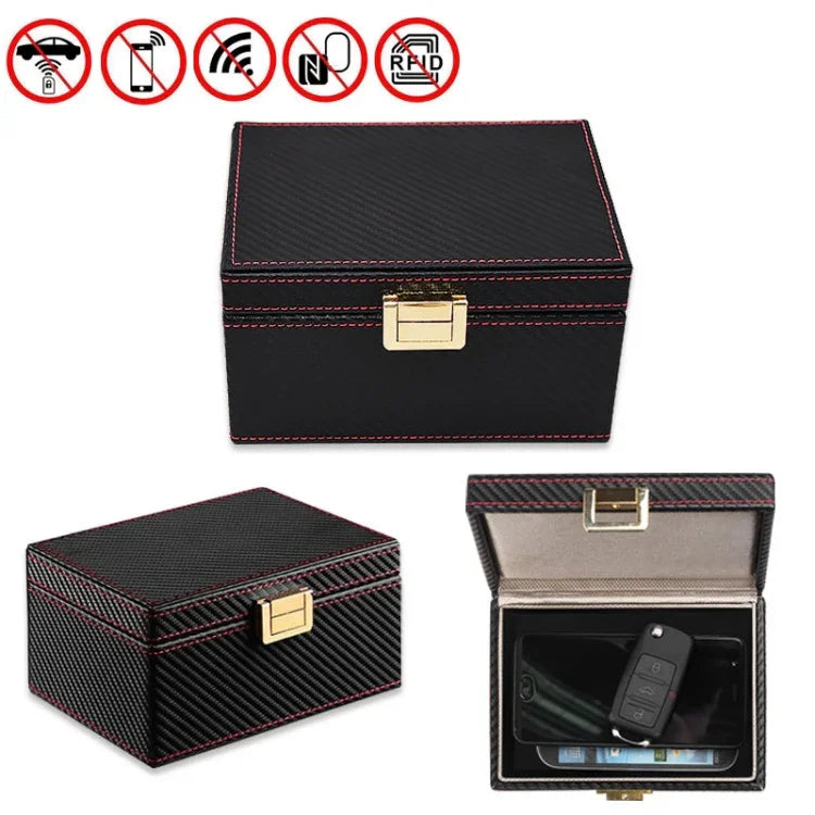 กล่องกันสัญญาณ RFID สำหรับกุญแจรถ ป้องกันการลดประสิทธิภาพแม่เหล็ก กล่องโทรศัพท์ คาร์บอนไฟเบอร์
