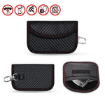 กระเป๋าใส่บัตร RFID คาร์บอนไฟเบอร์ ป้องกันรังสี ถุงกันสัญญาณกุญแจรถ ขนาด 10.5 x 6.5 ซม., 11.5 x 7.5 ซม.