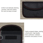 กระเป๋าใส่บัตร RFID คาร์บอนไฟเบอร์ ป้องกันรังสี ถุงกันสัญญาณกุญแจรถ ขนาด 10.5 x 6.5 ซม., 11.5 x 7.5 ซม.