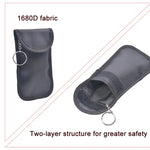 ถุงกันสัญญาณกุญแจรถแบบหัวเข็มขัดคู่ ป้องกันแม่เหล็ก กระเป๋าใส่บัตร RFID, หัวเข็มขัดคู่