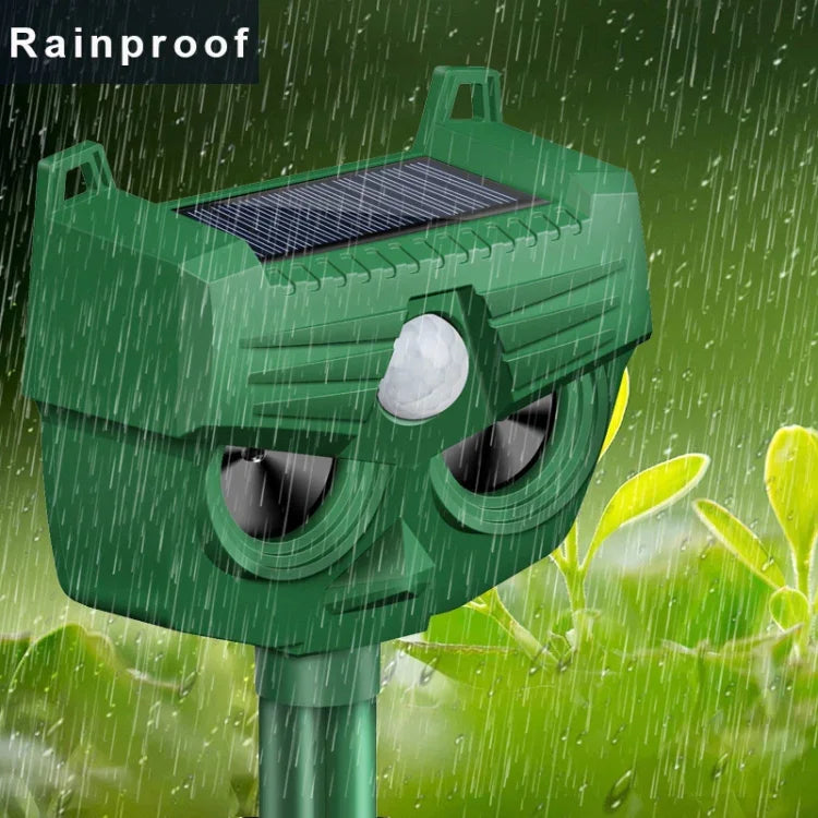 เครื่องไล่สุนัขพลังงานแสงอาทิตย์แบบอินฟราเรดและอัลตราโซนิก RC-543 สำหรับกลางแจ้ง