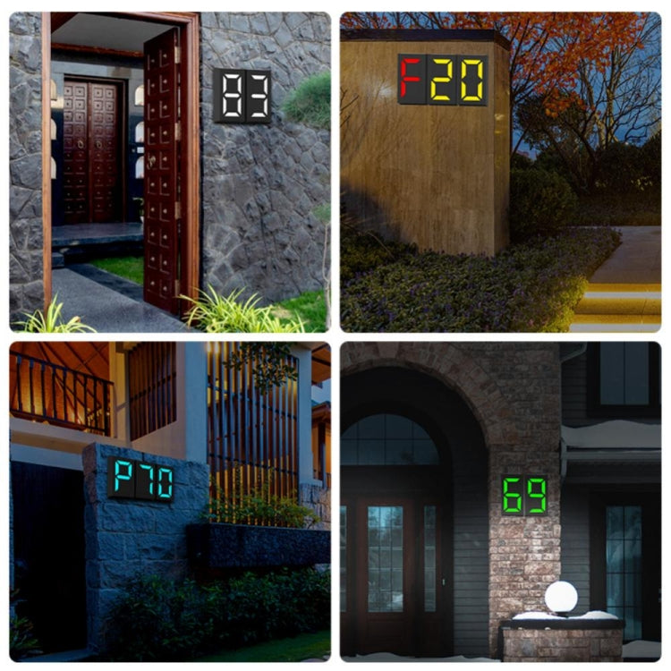 ไฟป้ายเลขโซลาร์เซลล์ DIY รุ่น N766B ไฟติดผนังกันน้ำกลางแจ้ง, N766B (รุ่นไฟสีสัน), N766B (แสงขาว/แสงวอร์ม)
