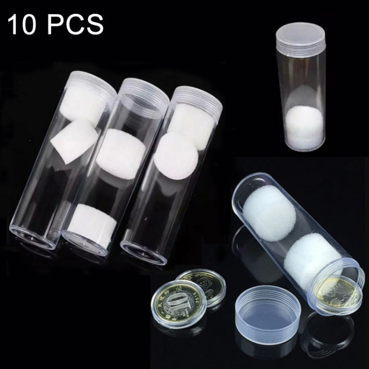กล่องเก็บเหรียญที่ระลึกทรงกระบอก 10 ชิ้น ขนาด 25มม. 10 ชิ้น 25มม.