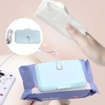 เครื่องอุ่นผ้าเปียก USB แบบพกพาสำหรับบ้านและรถ สีฟ้าอ่อน USB สีชมพู USB สีขาว