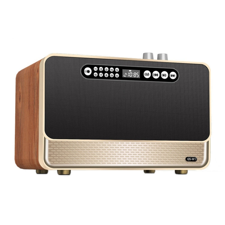 ลำโพงบลูทูธไร้สายตั้งโต๊ะเสียง HIFI ไม้ W1