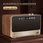 ลำโพงบลูทูธไร้สายตั้งโต๊ะเสียง HIFI ไม้ W1