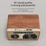 ลำโพงบลูทูธไร้สายตั้งโต๊ะเสียง HIFI ไม้ W1