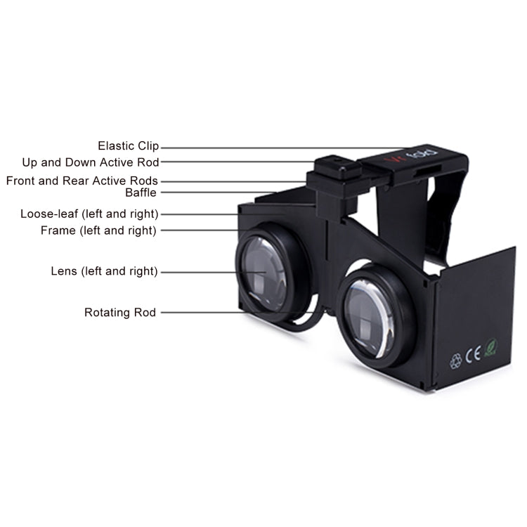 แว่น VR พับได้ Vr fold V1 มุมมองพาโนรามาสะดวกสบาย Vr fold V1