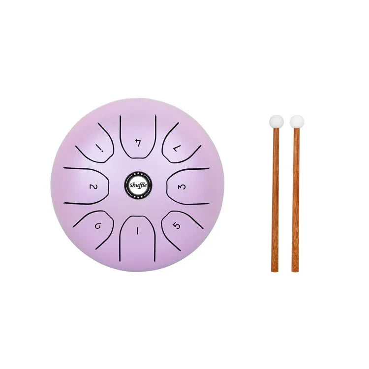 เครื่องดนตรีเพอร์คัชชันกลองเปล่า Shuffle SD-5 ขนาด 5.5 นิ้ว สีเหลือง สีชมพู สีม่วง สีเขียว