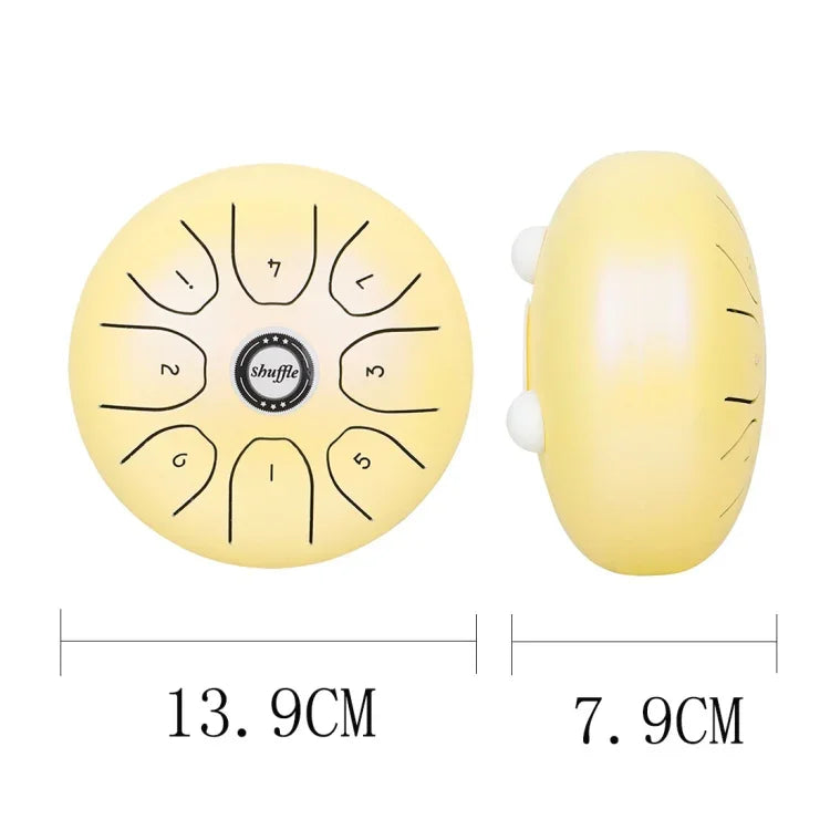 เครื่องดนตรีเพอร์คัชชันกลองเปล่า Shuffle SD-5 ขนาด 5.5 นิ้ว สีเหลือง สีชมพู สีม่วง สีเขียว