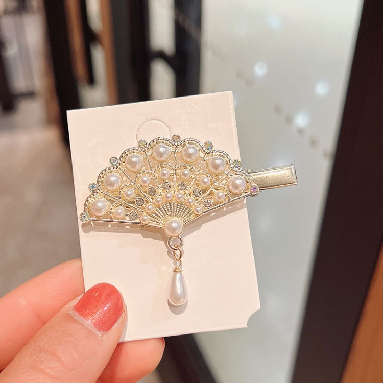 Rhinestone Fashion Hair Clips Women Bangs Headwear, Styles:, 371 Fan, 380 Pearl