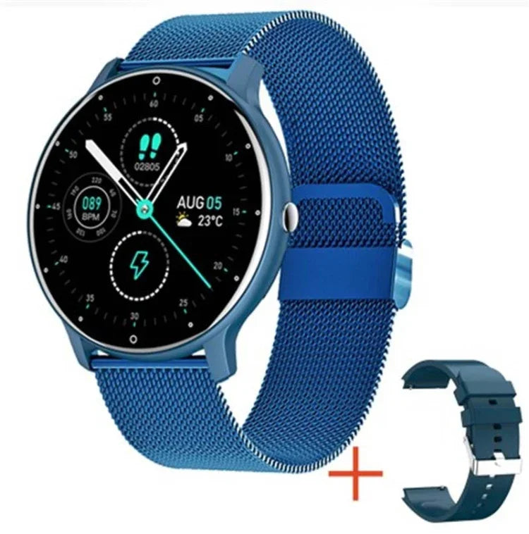 BW0223 นาฬิกาโทร Bluetooth อัจฉริยะวัดอัตราการเต้นหัวใจ/ออกซิเจนในเลือด/ความดันโลหิต สายซิลิโคนสีดำ น้ำเงิน ชมพู เบจ สายตาข่ายสีดำ ชมพู น้ำเงิน
