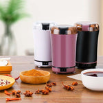 เครื่องบดกาแฟไฟฟ้าสแตนเลส M150A ขนาดเล็ก สำหรับบดเมล็ดกาแฟ รุ่นปลั๊ก US (ม่วง), US (ดำ), US (ขาว), EU (ขาว), EU (ม่วง), UK (ขาว), UK (ดำ), UK (ม่วง)