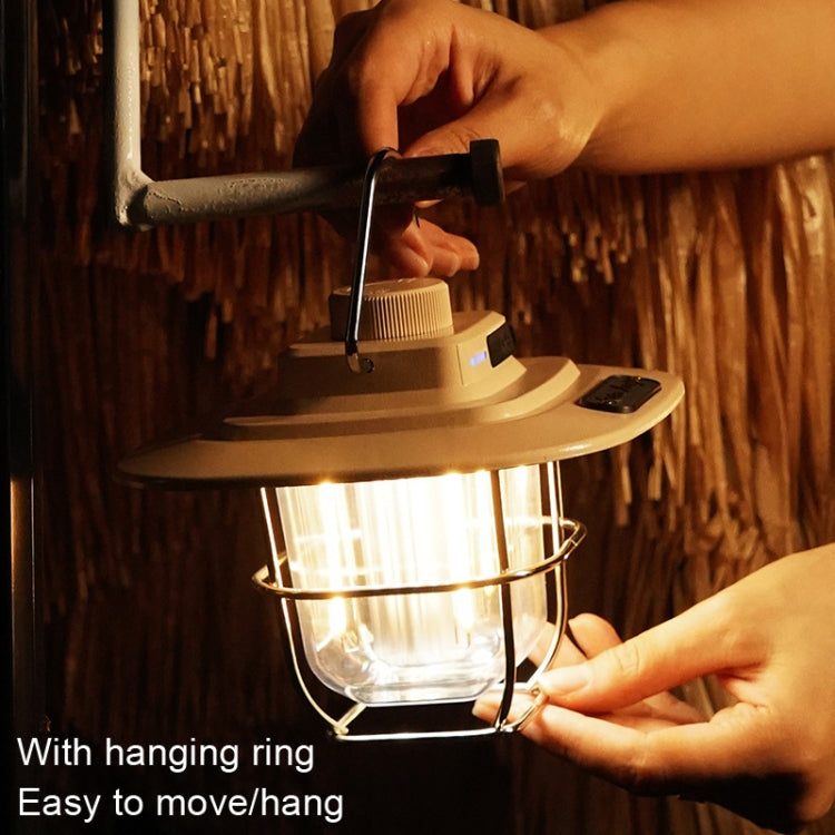 โคมไฟตั้งแคมป์โคมไฟโคมไฟ LED เรโทร LY02 ชาร์จ USB, LY02 สีเขียว, LY02 สีขาว, LY02 สีดำ