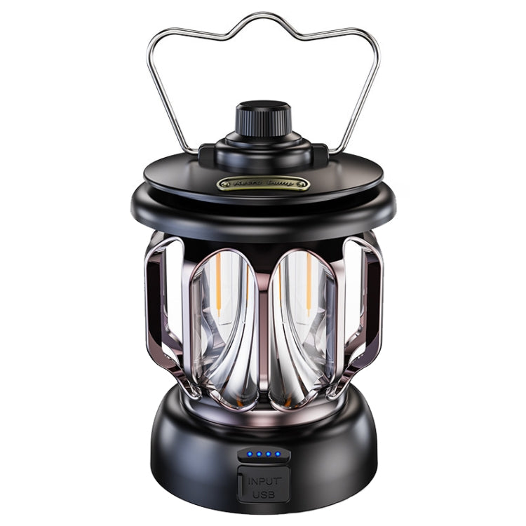 ไฟเต็นท์เรโทร LED รุ่น LH-B46 ชาร์จ USB สะดวกสำหรับตั้งแคมป์, LH-B46 สีขาว, LH-B46 สีเขียว, LH-B46 สีดำ