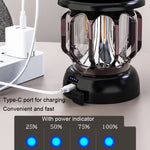 ไฟเต็นท์เรโทร LED รุ่น LH-B46 ชาร์จ USB สะดวกสำหรับตั้งแคมป์, LH-B46 สีขาว, LH-B46 สีเขียว, LH-B46 สีดำ