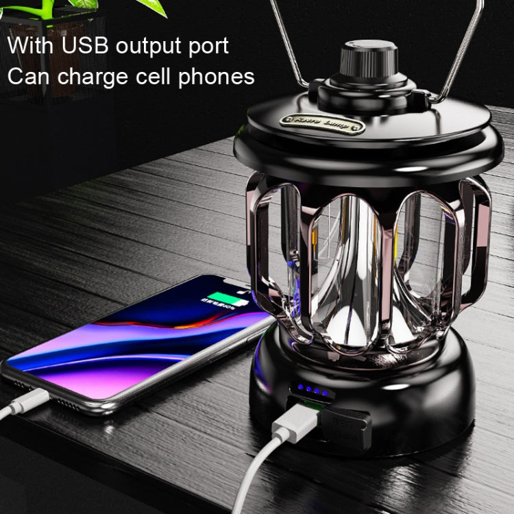ไฟเต็นท์เรโทร LED รุ่น LH-B46 ชาร์จ USB สะดวกสำหรับตั้งแคมป์, LH-B46 สีขาว, LH-B46 สีเขียว, LH-B46 สีดำ