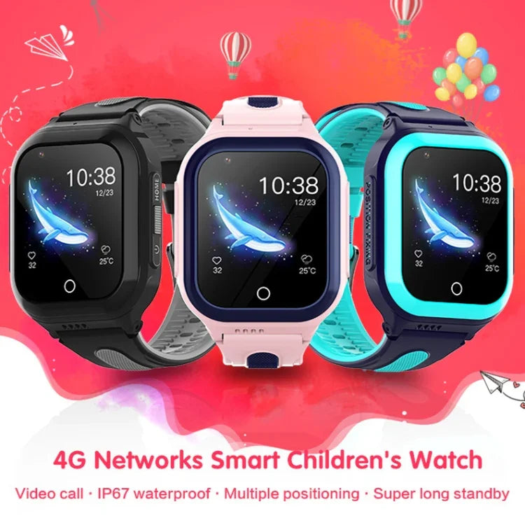 DF70 นาฬิกาโทรเด็ก 4G GPS + WIFI + LBS ขนาด 1.4 นิ้ว พร้อมฟังก์ชัน SOS สีชมพู น้ำเงิน ดำ