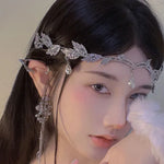มงกุฎประดับใบไม้สำหรับหน้าผาก ผ้าคาดผมประดับเพชร มงกุฎประดับเพชรสีเงิน, มงกุฎประดับเพชรสีทอง