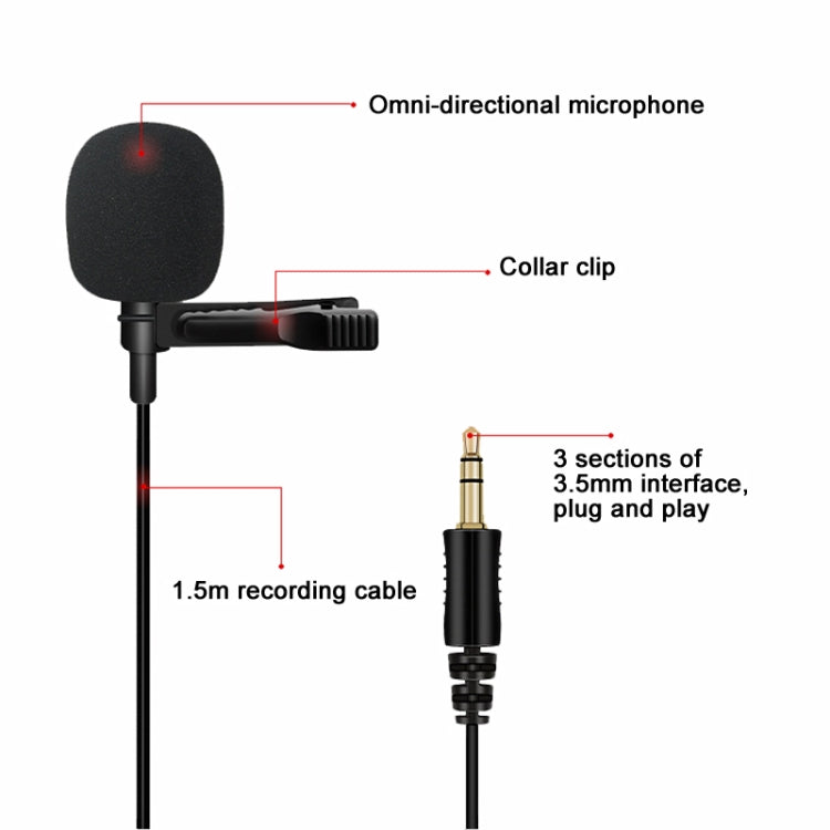 สำหรับไมโครโฟนไร้สายกล้อง Rode Lavalier, ความยาว 1.5 ม., รุ่น LM16