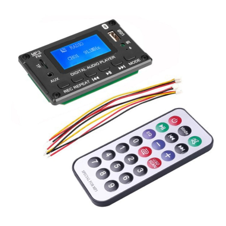 โมดูลบลูทูธแสดงเนื้อเพลง LCD 116BT พร้อมแอมพลิฟายเออร์และบอร์ดถอดรหัส MP3, รุ่น 116BT
