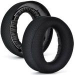 แผ่นรองหูฟังเปลี่ยนสำหรับ Sony PS5 Wireless Pulse 3D 2 ชิ้น, กำมะหยี่, ผ้ากระสอบสีเทา, ตาข่ายฟุตบอล